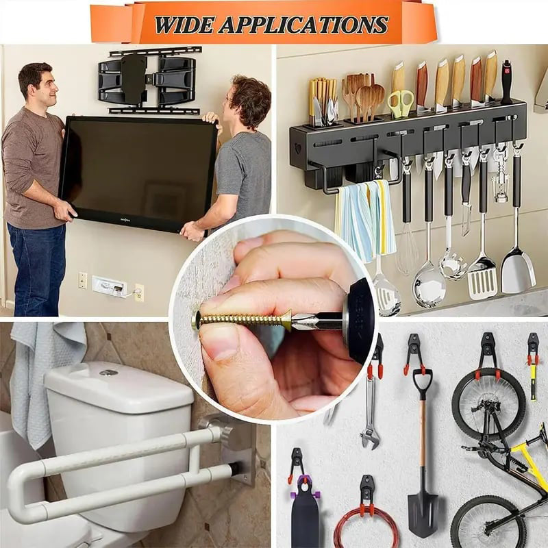 💥Buy 1 Get 1 Free 🔩50 PCS Self Drilling Drywall Anchors with Screws Kit🛠️
