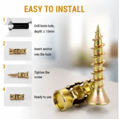 💥Buy 1 Get 1 Free 🔩50 PCS Self Drilling Drywall Anchors with Screws Kit🛠️