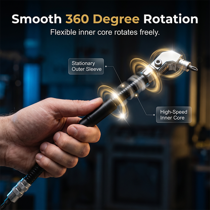 🛠️ Portable Adjustable Right Angle Screwdriver Bit Bend Extension Rod