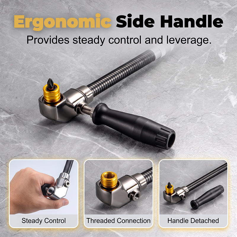 🛠️ Portable Adjustable Right Angle Screwdriver Bit Bend Extension Rod
