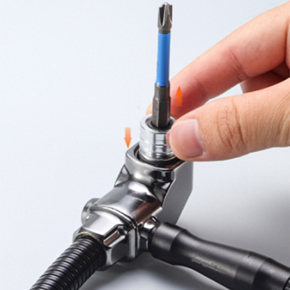 🛠️ Portable Adjustable Right Angle Screwdriver Bit Bend Extension Rod