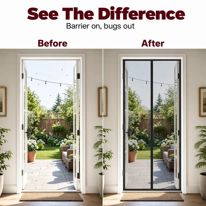 🦟 Easy Install Anti-Mosquito Door Curtain with Magnetic Closure Keeps Insects Out and Fresh Air In Effortlessly