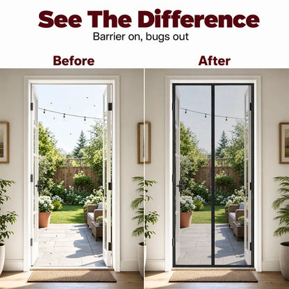 🦟 Easy Install Anti-Mosquito Door Curtain with Magnetic Closure Keeps Insects Out and Fresh Air In Effortlessly
