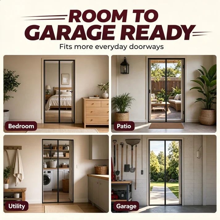 🦟 Easy Install Anti-Mosquito Door Curtain with Magnetic Closure Keeps Insects Out and Fresh Air In Effortlessly