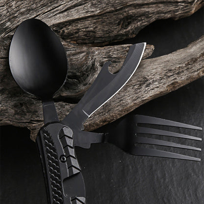 🏕️Must-have for outdoor trips 🍴🥄3-In-1 Outdoor Folding Multifunctional Tableware