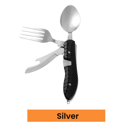 🏕️Must-have for outdoor trips 🍴🥄3-In-1 Outdoor Folding Multifunctional Tableware