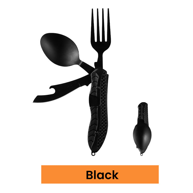 🏕️Must-have for outdoor trips 🍴🥄3-In-1 Outdoor Folding Multifunctional Tableware