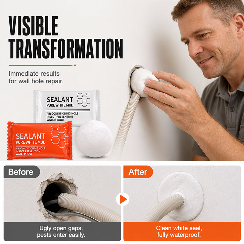 💥50% OFF 🧱 Waterproof Sealing Putty for A/C Pipe Wall Holes — 1 Box (6 Packs)