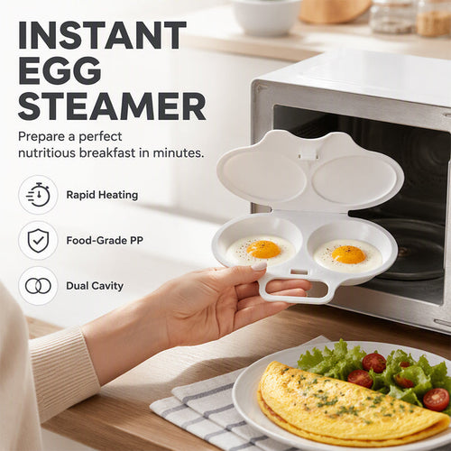 🥳Last Day Buy 1 Get 1 Free✨Microwave Egg Poacher with Lid & Handle