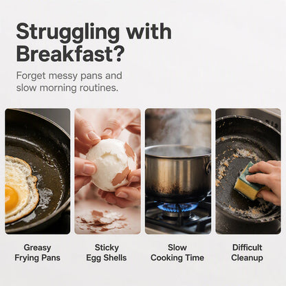 🥳Last Day Buy 1 Get 1 Free✨Microwave Egg Poacher with Lid & Handle