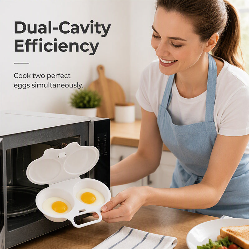 🥳Last Day Buy 1 Get 1 Free✨Microwave Egg Poacher with Lid & Handle