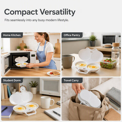 🥳Last Day Buy 1 Get 1 Free✨Microwave Egg Poacher with Lid & Handle