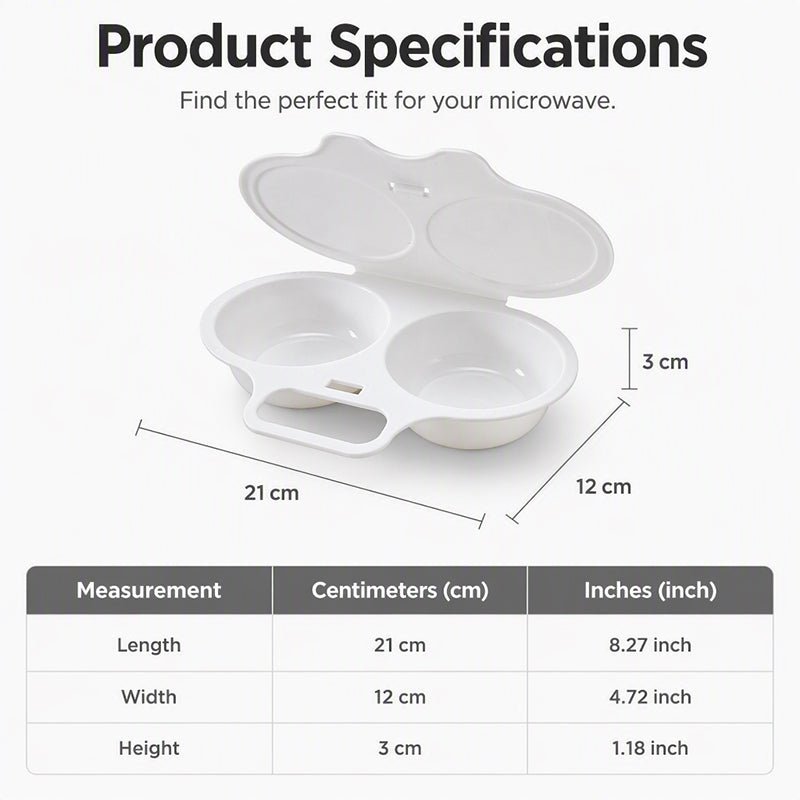 🥳Last Day Buy 1 Get 1 Free✨Microwave Egg Poacher with Lid & Handle