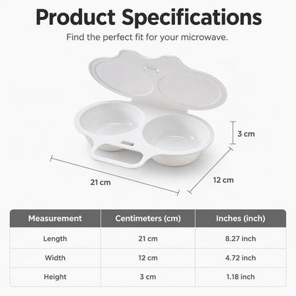 🥳Last Day Buy 1 Get 1 Free✨Microwave Egg Poacher with Lid & Handle