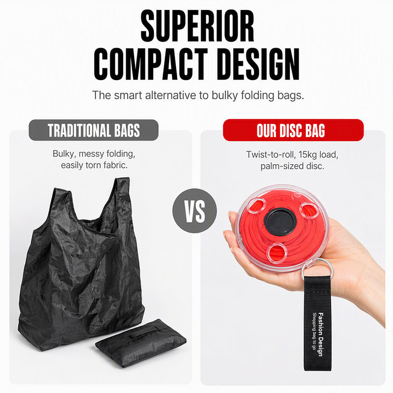 🥳2026 TOP PICK🥳 Roll-Up Shopping Bag – Perfect for Groceries & Travel! 🛡️💨