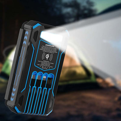 🔋 Half-Price Deal! ☀️ 20,000mAh Solar Power Bank - Features Wireless Charging And LED Flashlight.