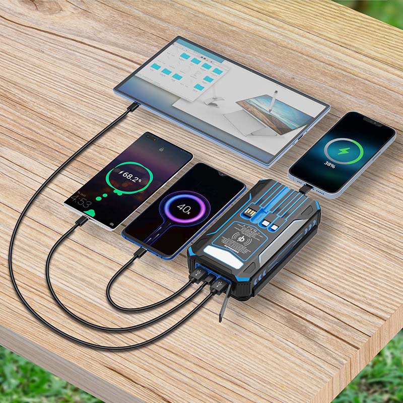 🔋 Half-Price Deal! ☀️ 20,000mAh Solar Power Bank - Features Wireless Charging And LED Flashlight.