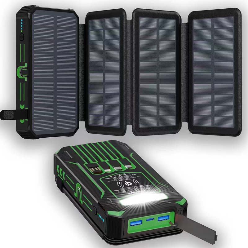 🔋 Half-Price Deal! ☀️ 20,000mAh Solar Power Bank - Features Wireless Charging And LED Flashlight.
