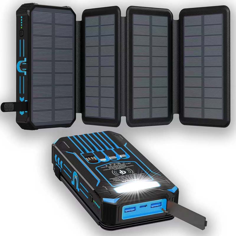 🔋 Half-Price Deal! ☀️ 20,000mAh Solar Power Bank - Features Wireless Charging And LED Flashlight.