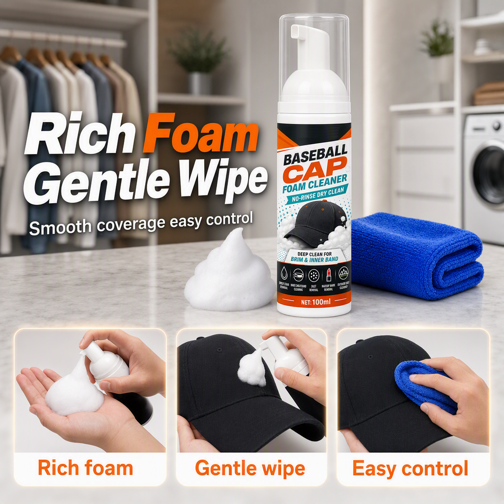 🧢 Buy One, Get One Free 🎁 – No-Rinse Foam Cleaner