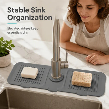 🔥 Limited-Time 50% Off 💧 Silicone Sink Faucet Draining Mat