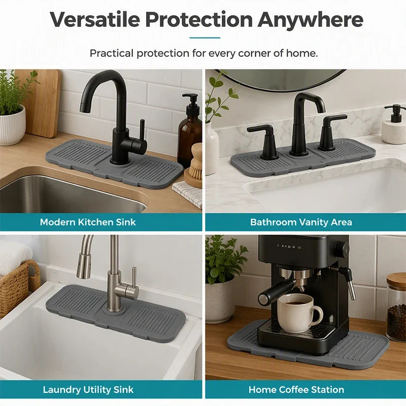 🔥 Limited-Time 50% Off 💧 Silicone Sink Faucet Draining Mat