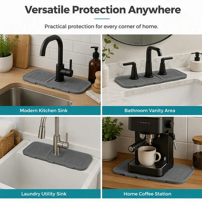 🔥 Limited-Time 50% Off 💧 Silicone Sink Faucet Draining Mat