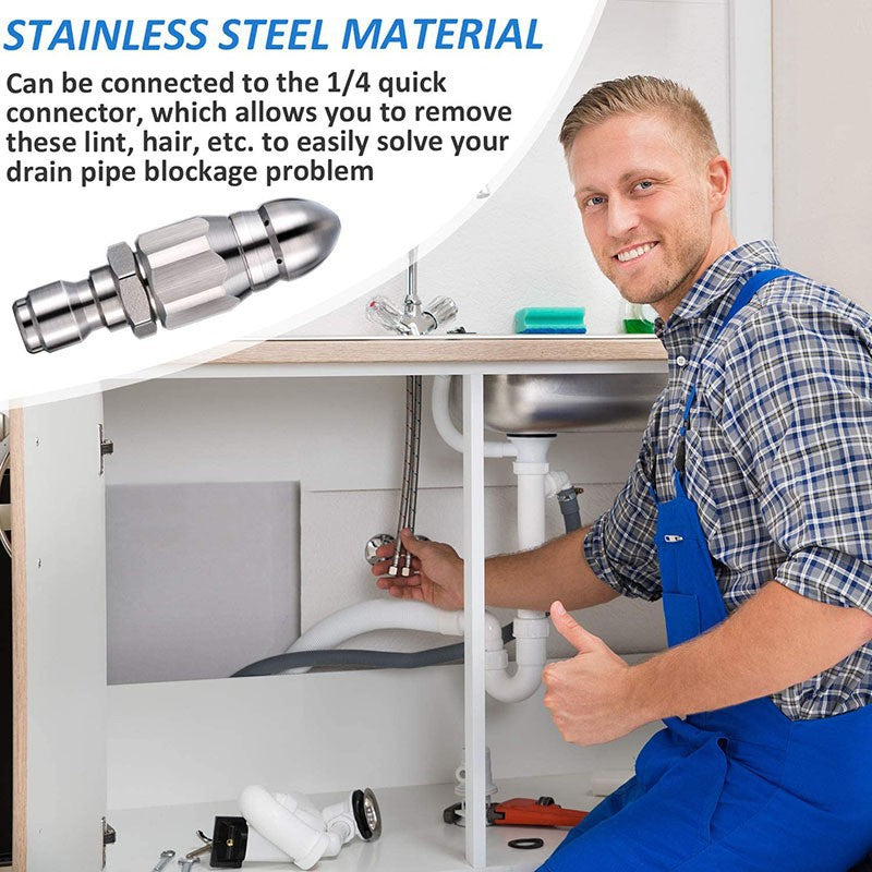 🔥Limited-time 50% off⚡️Powerful Pipe Cleaning and Unclogging Nozzle