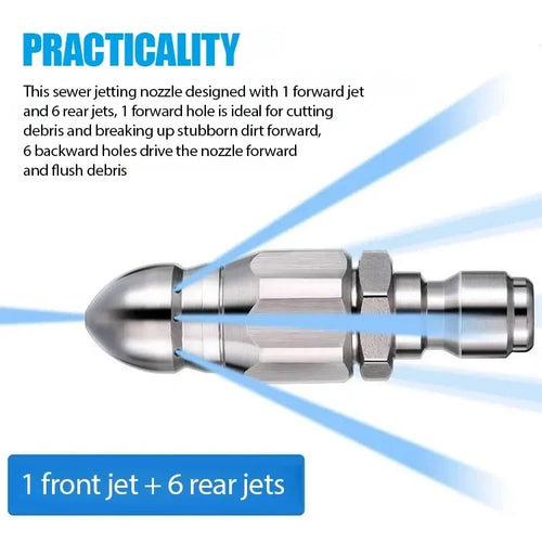 🔥Limited-time 50% off⚡️Powerful Pipe Cleaning and Unclogging Nozzle