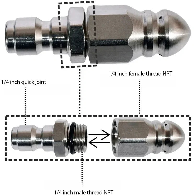🔥Limited-time 50% off⚡️Powerful Pipe Cleaning and Unclogging Nozzle