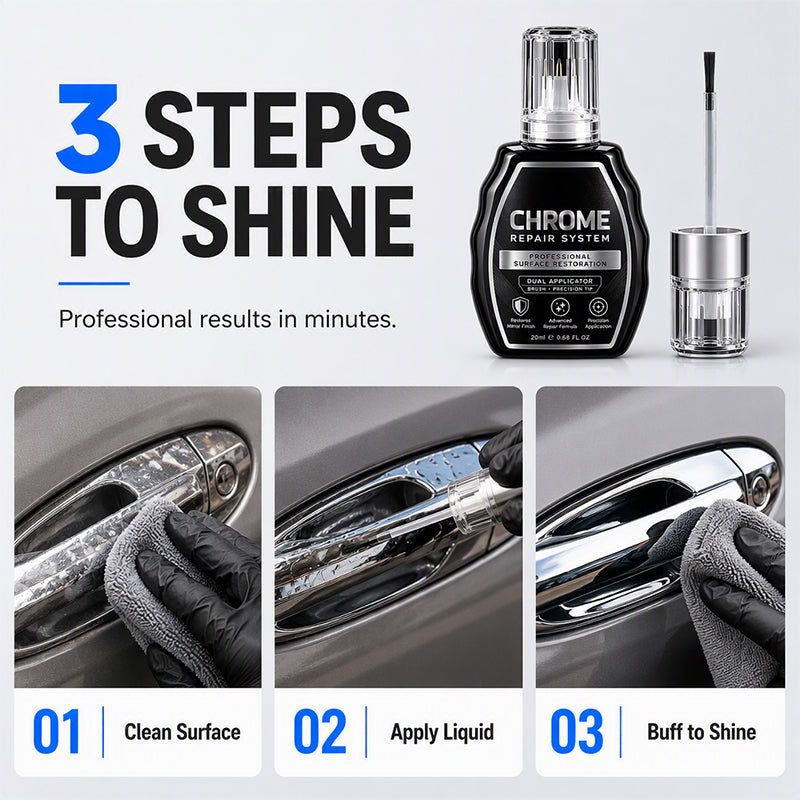 ✨🚗 Chrome Restoration Set – Removes Oxidation & Restores High-Gloss Metallic Finish