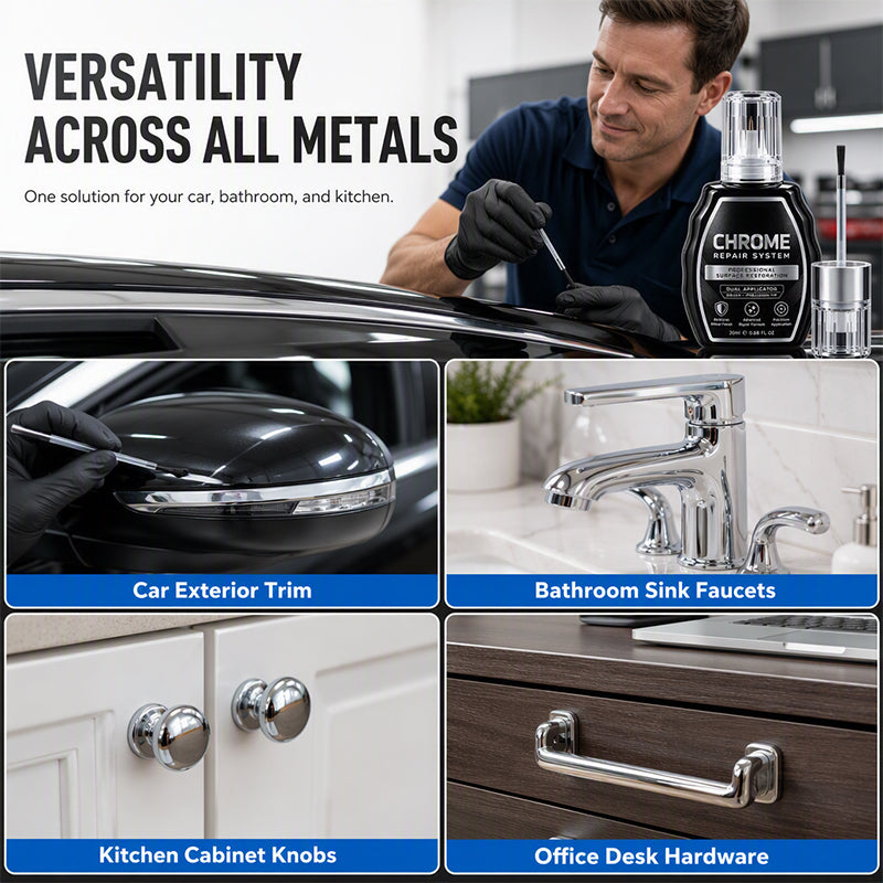 ✨🚗 Chrome Restoration Set – Removes Oxidation & Restores High-Gloss Metallic Finish