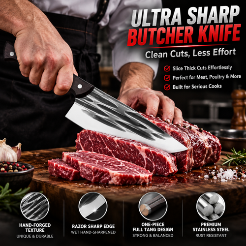 🔪50% OFF NOW! 🔥Ultra-Sharp Kitchen Butcher Knife