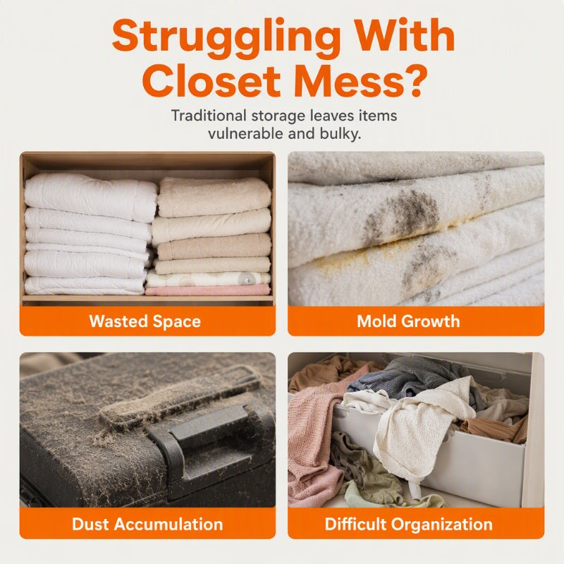 📦 LIMITED TIME Buy 2 Get 1 Free! 🛏️ Space-Saving Vacuum Storage Bags – Pump-Free, Durable 🧳