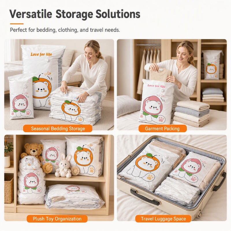 📦 LIMITED TIME Buy 2 Get 1 Free! 🛏️ Space-Saving Vacuum Storage Bags – Pump-Free, Durable 🧳