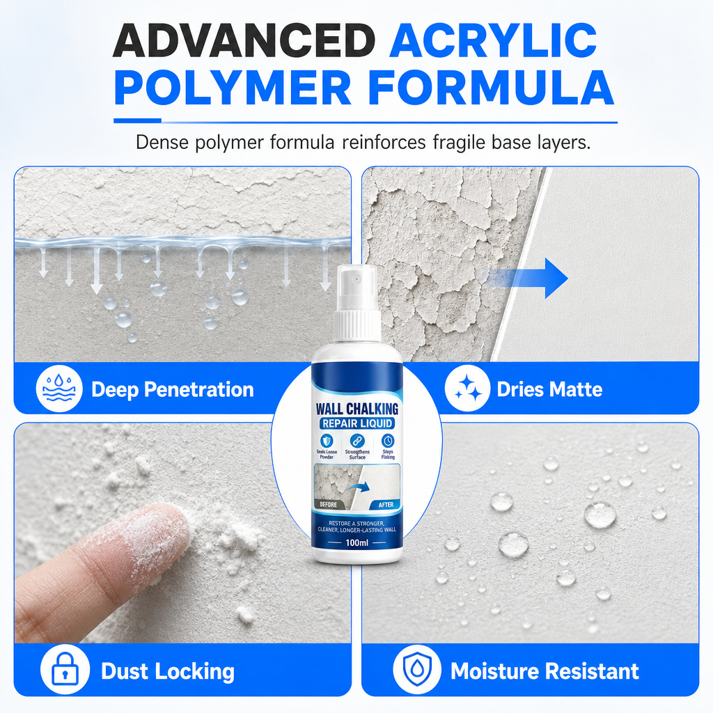 🧱 Buy 1 get 1 free-Wall Chalking Repair Liquid-Surface Curing Agent✨