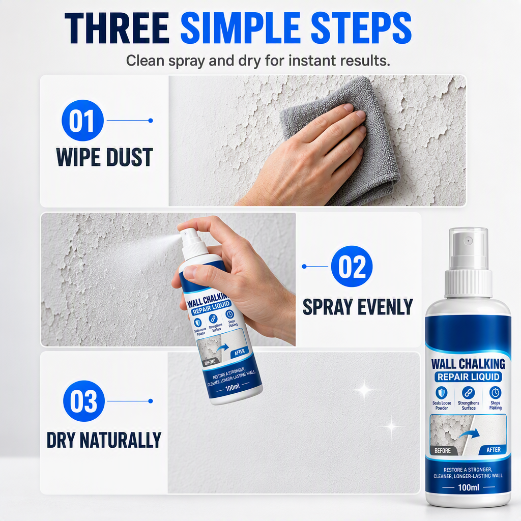 🧱 Buy 1 get 1 free-Wall Chalking Repair Liquid-Surface Curing Agent✨