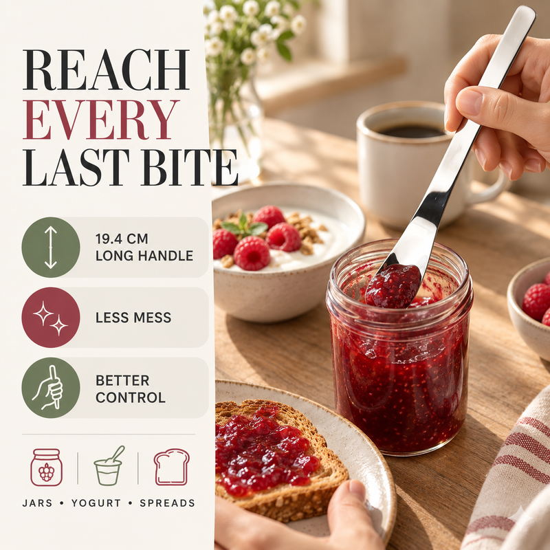 Scoop Desserts Instantly! No-Bend Deep-Bowl Spoon