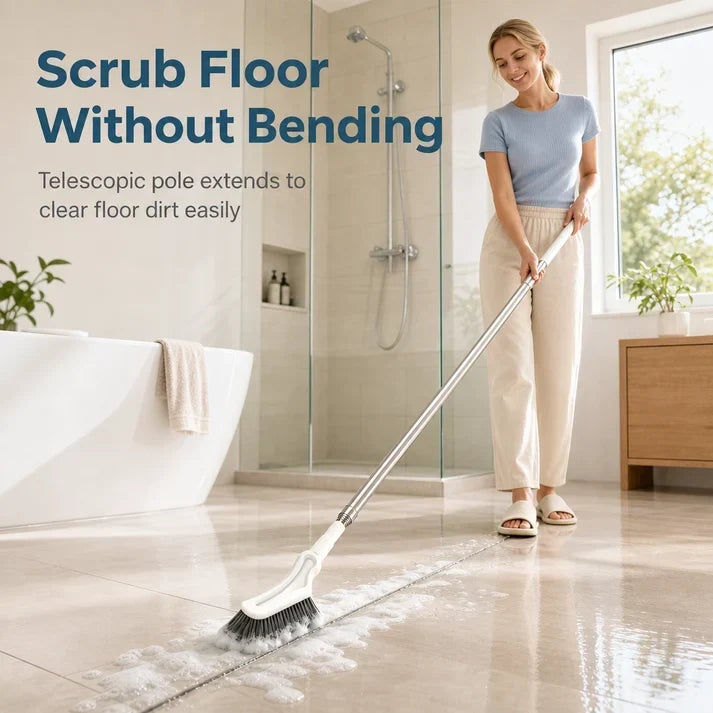 💕Buy 1 Get 1 Free🔥Long-Handle Corner Scrub Brush – Reach Tight Spaces Easily