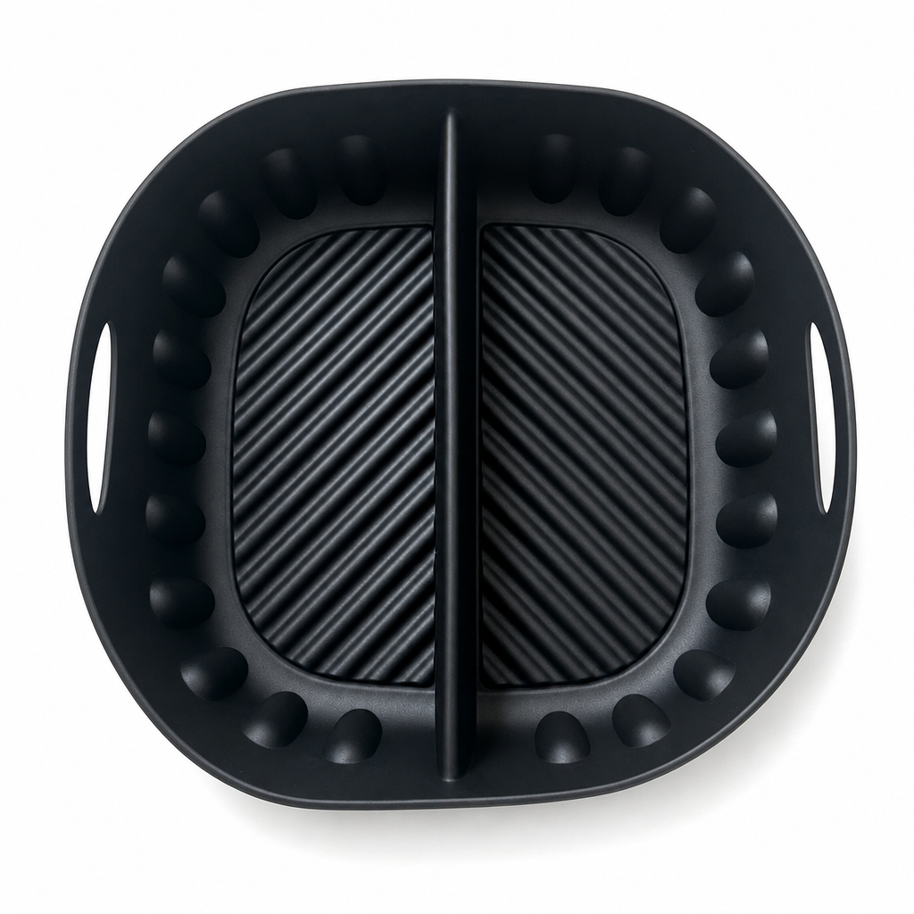 ✨Cook Two Meals At Once! Large Split Silicone Air Fryer Baking Mat