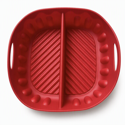 ✨Cook Two Meals At Once! Large Split Silicone Air Fryer Baking Mat