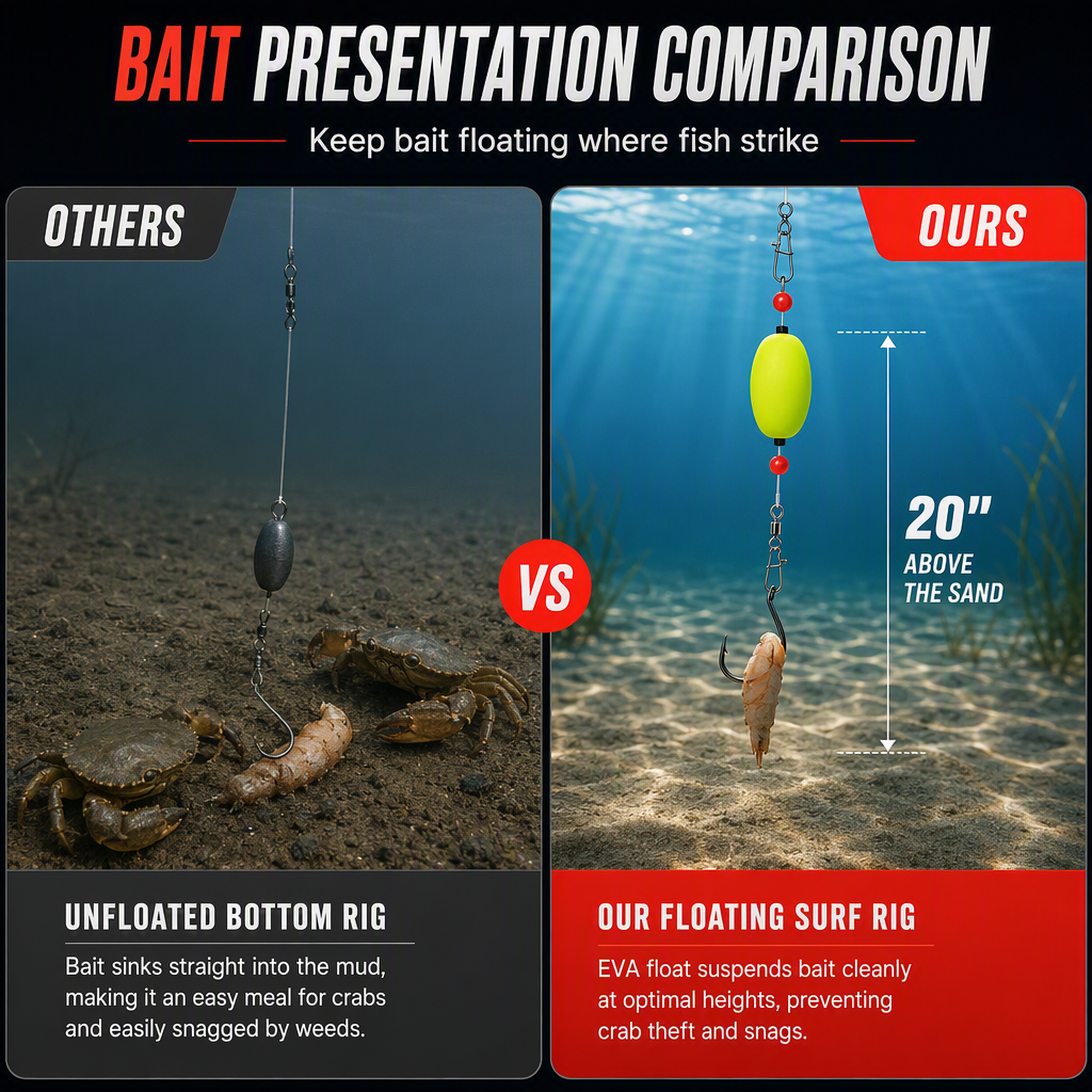 📢📢 Half-price offer!! ⏰ 6 surf fishing rigs with floats.