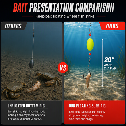 📢📢 Half-price offer!! ⏰ 6 surf fishing rigs with floats.
