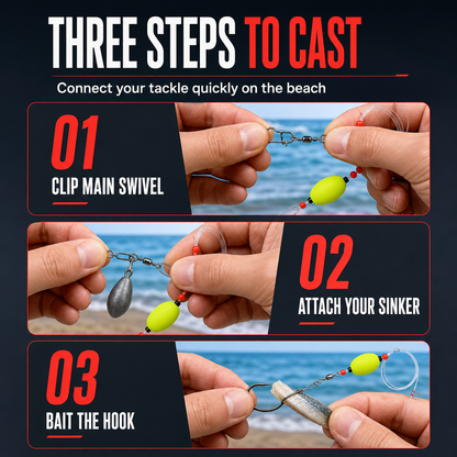 📢📢 Half-price offer!! ⏰ 6 surf fishing rigs with floats.
