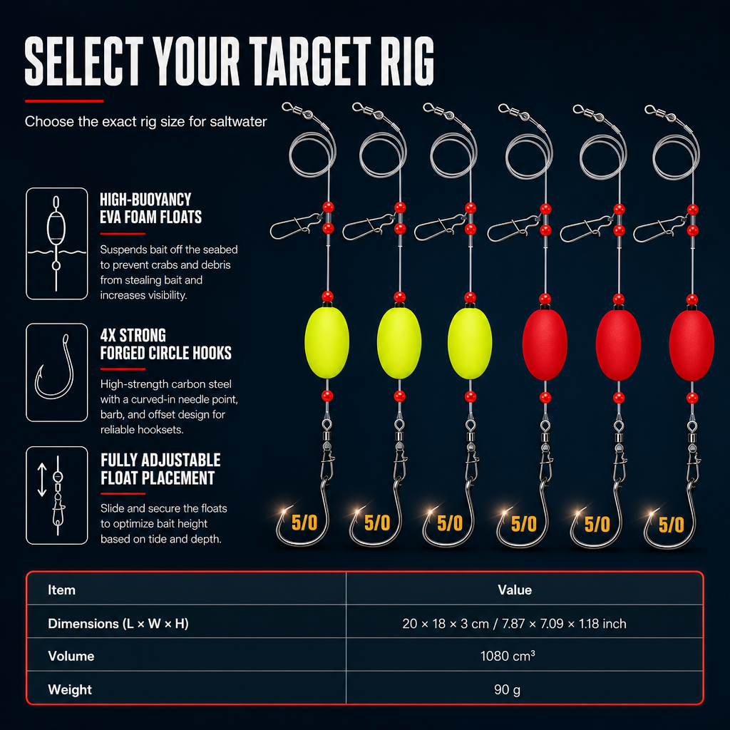 📢📢 Half-price offer!! ⏰ 6 surf fishing rigs with floats.