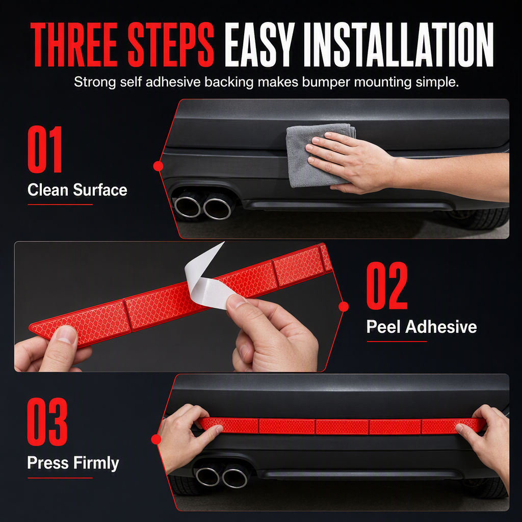 🔥Limited-time 50% off-Reflective Car Sticker Strips for Trunk & Rear Bumper
