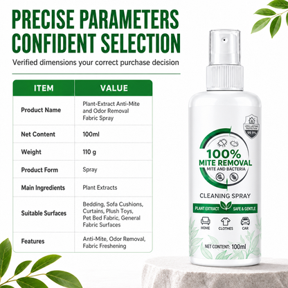 ✨Plant‑Derived Anti Dust Mite Spray | Works On Bedding, Couch & Car Interior