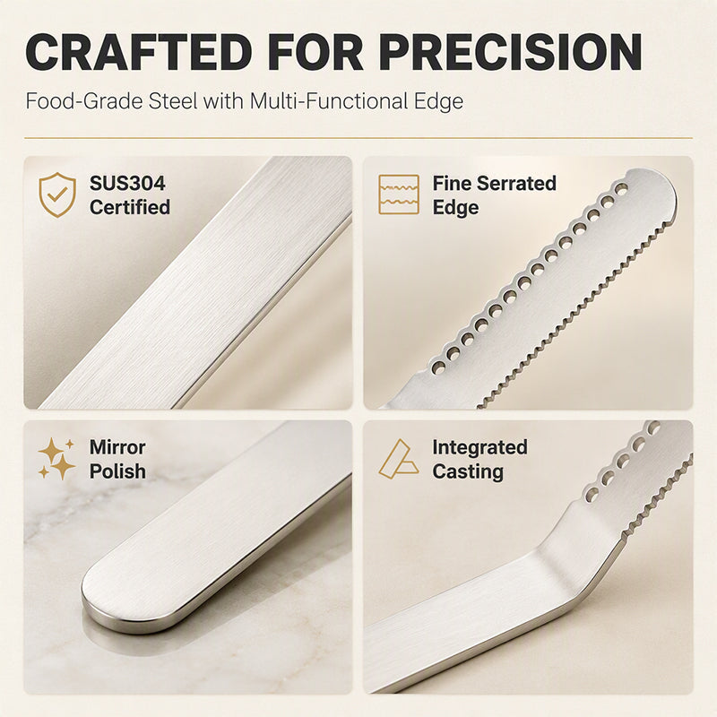 🧈 3-in-1 Butter Knife | 304 Stainless Steel