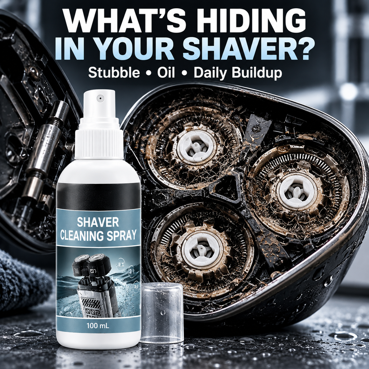 🔥Buy 1 get 1 free today - Shaver cleaning fluid.Deep-Clean Any Shaver Instantly!