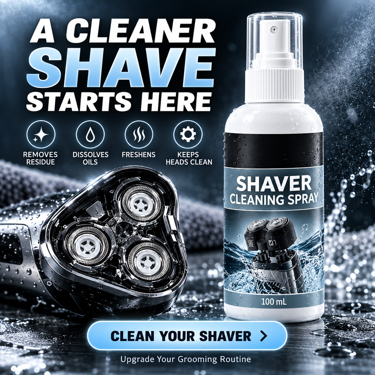 🔥Buy 1 get 1 free today - Shaver cleaning fluid.Deep-Clean Any Shaver Instantly!
